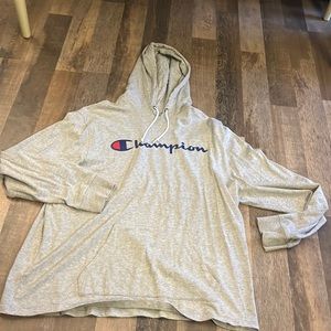 Men’s Champion light hooded sweatshirt